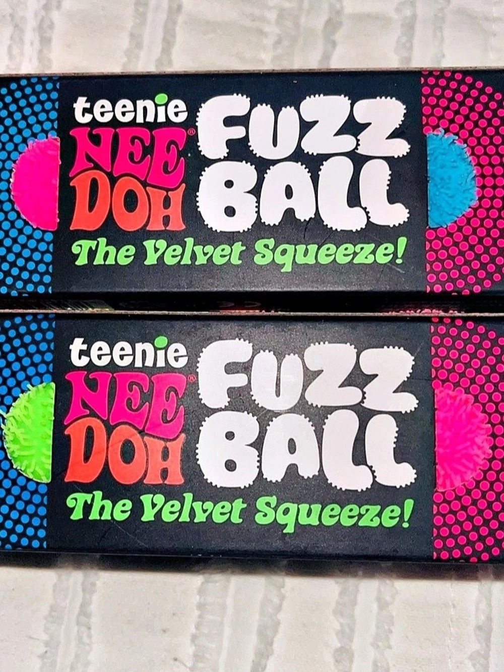 teenie Nee Doh Fuzz Ball The Velvet Squeeze! 2 sets